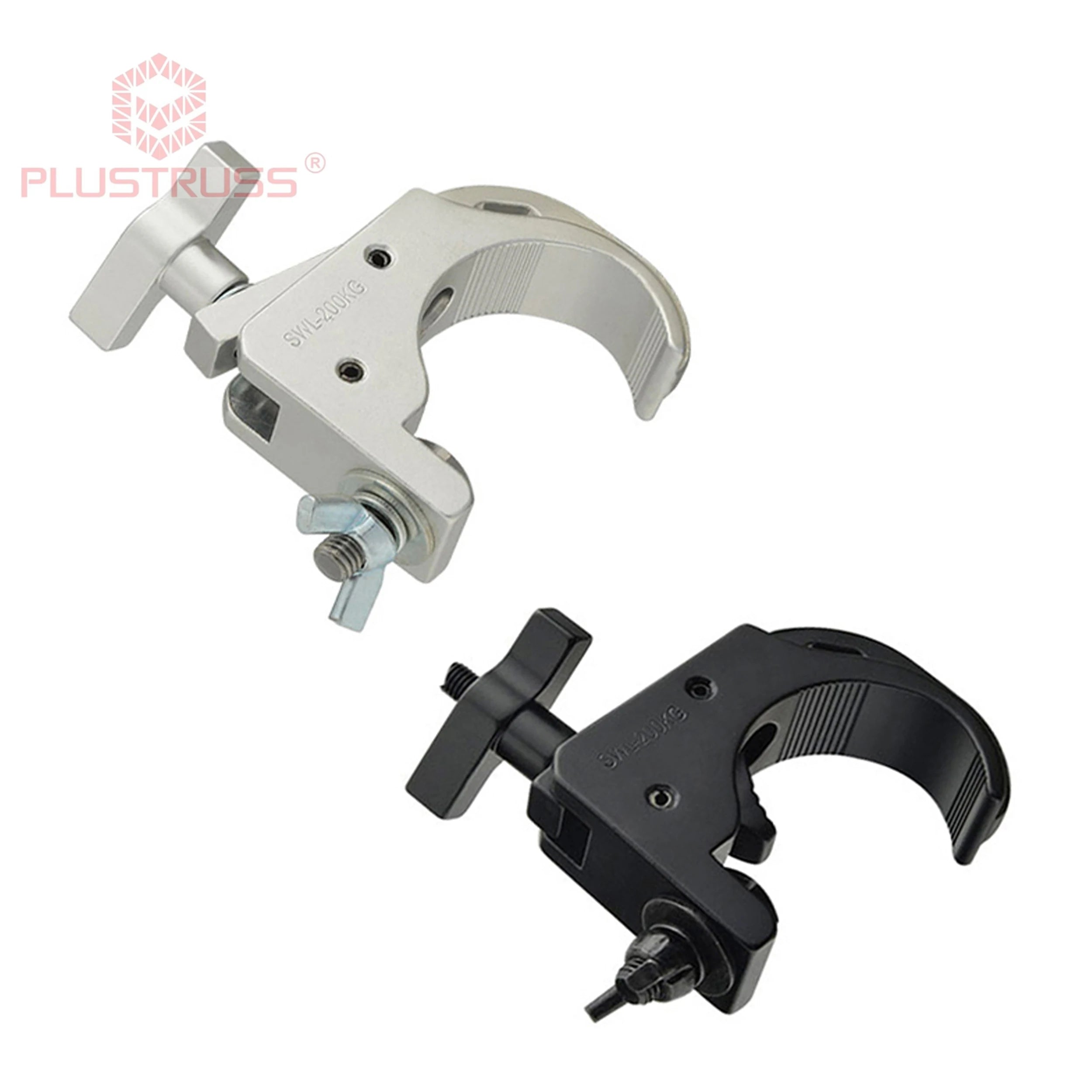 Tube 48-51mm Load 200kg Pipe Clamp Truss Hook Aluminum Stage Lighting Truss Clamp Hook Snap Clamp F34 G5034