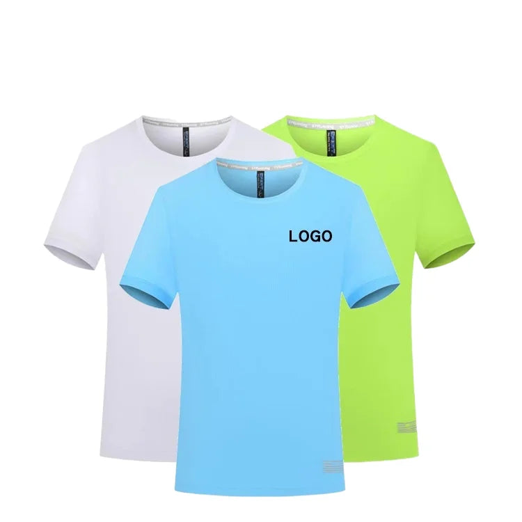 High-Grade Quick-Drying Men's Women's Short Sleeve Summer T-Shirt Overalls Loose Cultural Printed Logo 190 Grams Knitted for