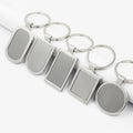 Made Custom Metal Souvenirs Gift Key Chain Laser Engraved Blank Keyring Sublimation 3D Rectangle Round Metal Crafts Keychain
