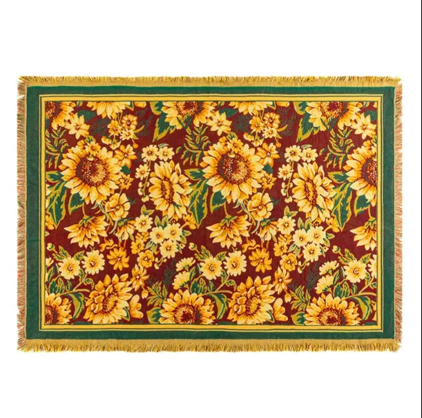 Gerbera European-style  Sofa Towel  Thickened Line Woven Blanket