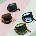Easy Take Away Yiwu Cheap Factory Price Wholesale Folding Women Men Retro UV400 Fold Folded Foldable Sunglasses Sun Shades