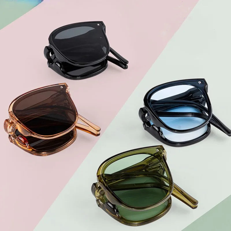 Easy Take Away Yiwu Cheap Factory Price Wholesale Folding Women Men Retro UV400 Fold Folded Foldable Sunglasses Sun Shades