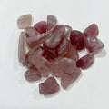 Wholesale Natural Crystal Healing Stone Red Strawberry Quartz Gravel Crystal Tumble Stone Chips for Decoration