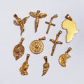 air Shipping Fashion Crocifix Cross Pendant Men Gold Travel Compass Jewelry Stainless Steel Tarnish Free Cupid Angel Gun Pendant