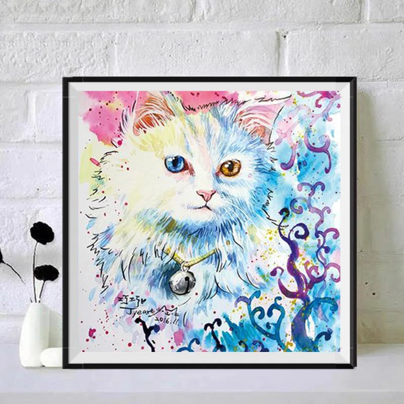 Full Square/Round 5D Diamond Painting Cat Handicraft DIY Diamond Embroidery Sale Animal Mosaic Needlework Home Art Decor
