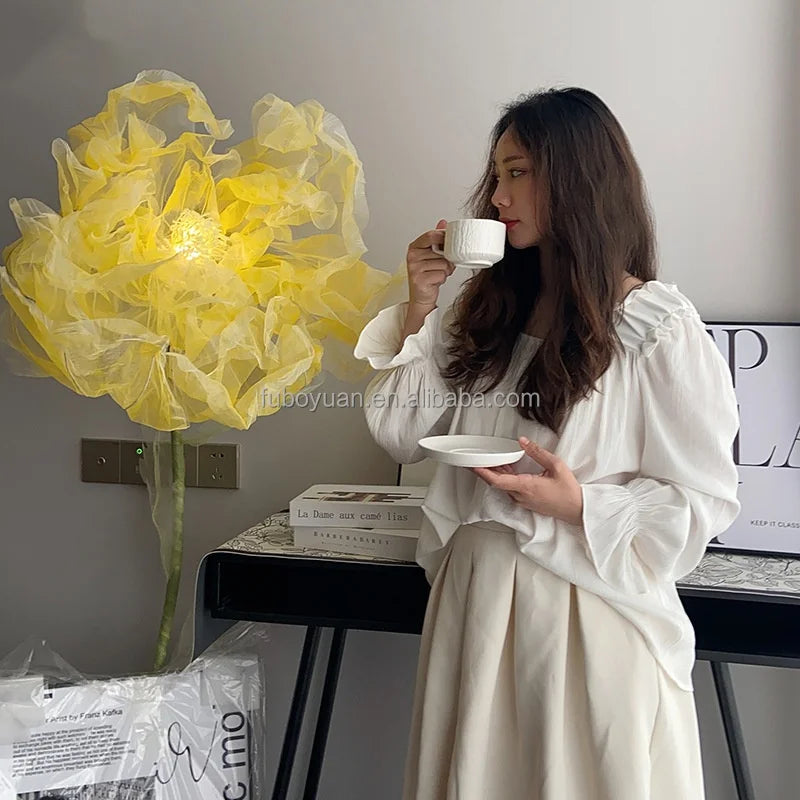 E5 Wedding Supplies Electric Automatic Opening and Closing Flower Stand Wedding Decoration Giant Flowers Prop for Window Display
