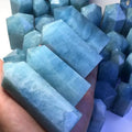 Wholesale Natural Blue Aquamarine Gmetone Crystal Points Healing Quartz Tower Wand for Home Decoration