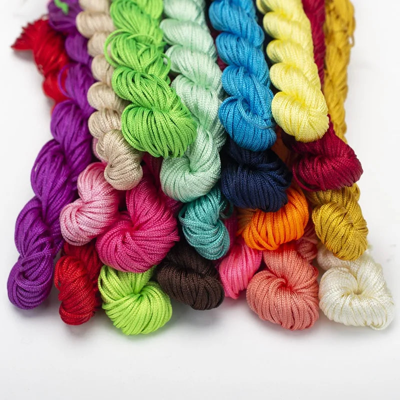 1mm Nylon Cord Braided Thread Chinese Knot Macrame Rattai Braided String DIY for Jewelry Making Bracelet&Necklace 26M