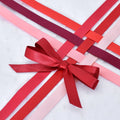 Wholesale custom 196 color 1/4 inch 6mm single side face polyester red satin ribbon 6mm
