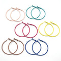 Fashion Party Dangle Earrings Accessories Colorful Statement Earrings Bohemian Candy Hoop Earrings for Women Girls