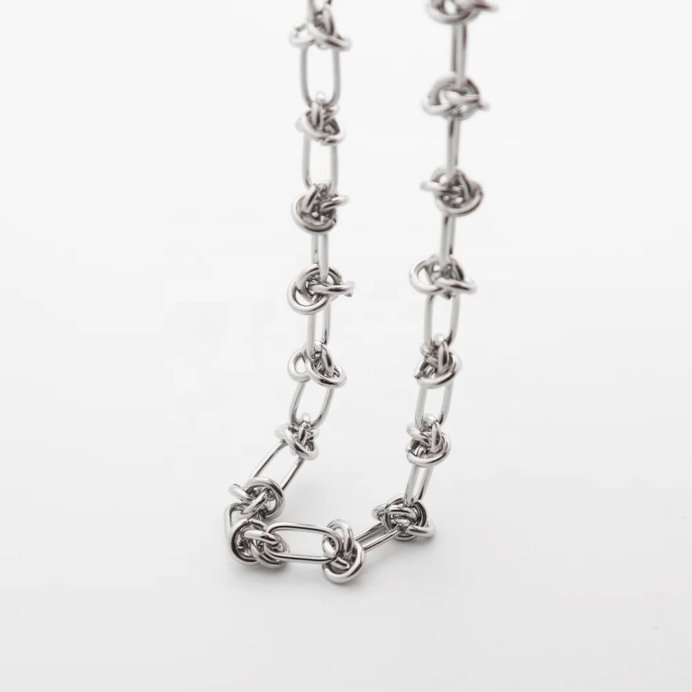 Chris April Fashion Jewelry in Stock PVD Gold Plated 316L Stainless Steel Thorns Heavy Thick Chain Necklace