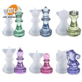 AK DIY Chess Crystal Epoxy Resin Silicone Molds Checkers Checkerboard Silicone  International Chess Piece Mould for Diy Mold