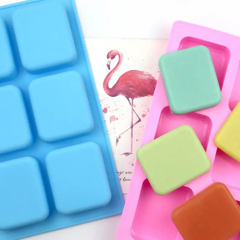 152 6 Cavity Cuboids Soap Silicone  Mold Cake Baking DIY Mold Home DIY High Temperature And Silicone Cake Mold