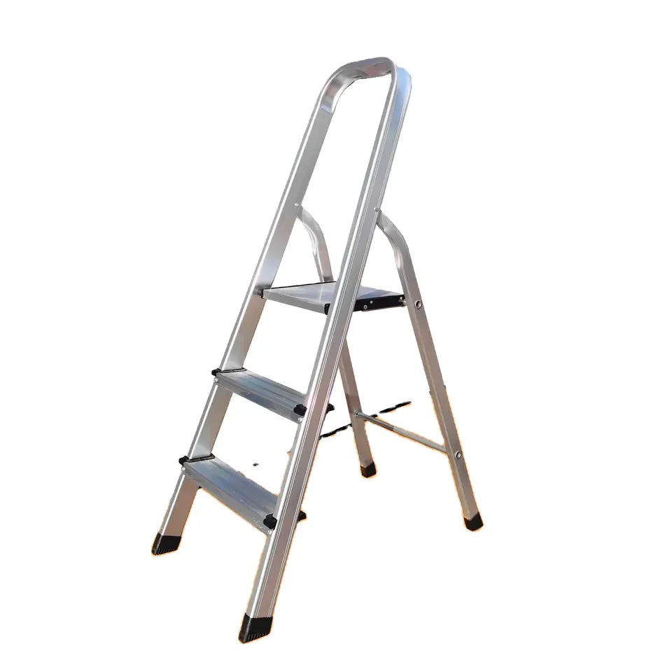 3-step Folding Ladder EN131 Certified Aluminum Ladder Stools Modern Household Ladder