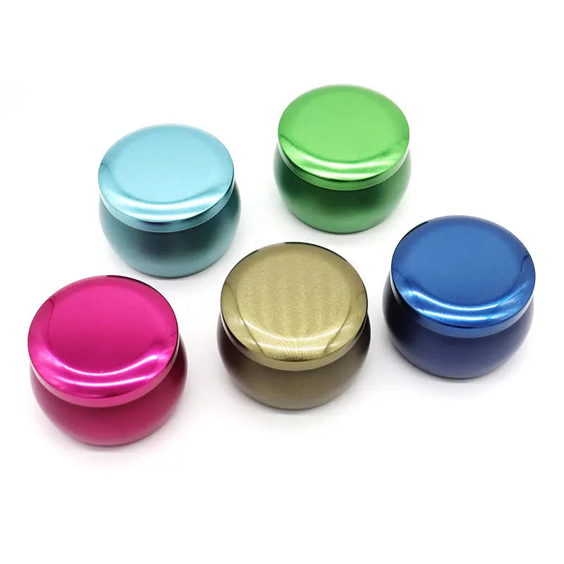 Holiday 4oz Round Storage Candle Jars Bulk Recyclable Tinplate Candle Tin Boxes with Lids for Arts Crafts Gifts D75*H50mm