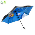 Ovida Modern 5-Folding Manual Umbrella with Black UV Coating Wind Proof Custom Logo for Giveaways