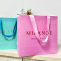 Recyclable Biodegradable Custom Shopping Bag Packaging Luxury Wedding Gift Paper Bags With Red Foil Logo for Small Business