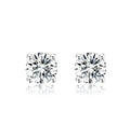 Lanphear Jewelry PT950 Cut Diamond Stud Earrings Four-Prong Setting Classic Style Versatile High Wedding Anniversary Gift