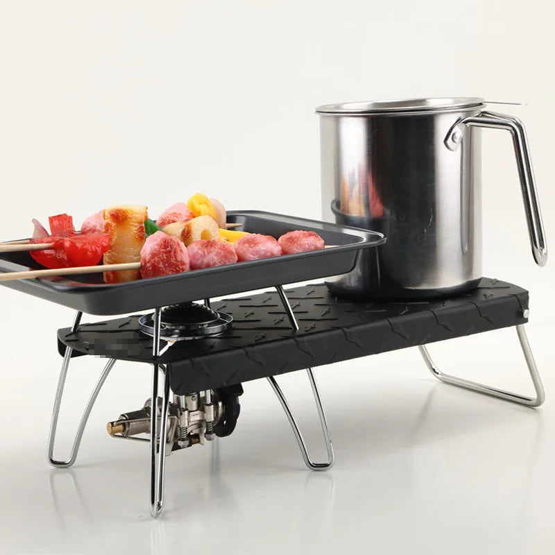 Hot Selling Steel Camping Stove Mini Table One-piece Structure No Wind Shield for MC001 Gas Burners Manual Ignition Outdoor Use