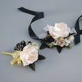 D130 Wedding Supplies Bridegroom Bride Flower Brooch Wrist Flowers for Wedding Dance Party Activities Supplies