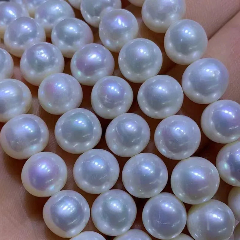 A 10-11mm White Pink Purple  Edison Beads for Necklace Pearl Strand39-4 0cm