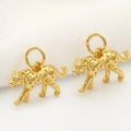 New 13*20mm 14K Gold Plated Animal Cheetah Pendant Irregular Leopard Charm for Jewelry Accessories
