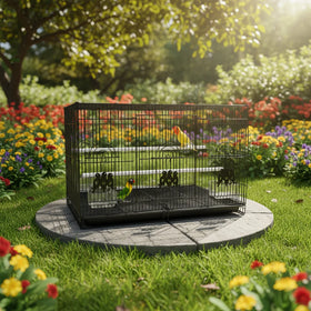 Wholesale Iron Wire Mesh Small Love Bird Portable Bird Cage for Outdoor