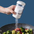 Press Type Salt Control Bottle Quantitative Seasoning Spice Jar for BBQ Kitchen Barbecue Limit Salt Shaker Storage Bottle