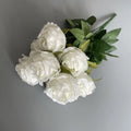 AF10522 Wholesale High Quality 9 Heads Silk Flower Bunch Artificial Flower Rose Bouquet Wedding Decoration