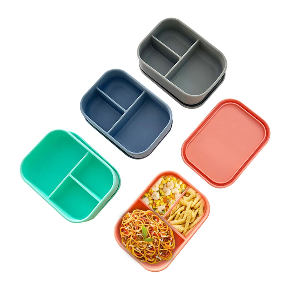 Food Grade Silicone Food Storage Box with Lid BPA Free Lunch Box