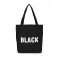 Custom Logo Eco-Friendly Recycled Black Natural Cotton Canvas Tote Shopping Bag