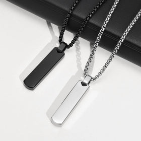 Quality Custom Stainless Steel Personalized Engraved Link Chain Pendant Necklace for Women Men Anniversary Gift Jewelry