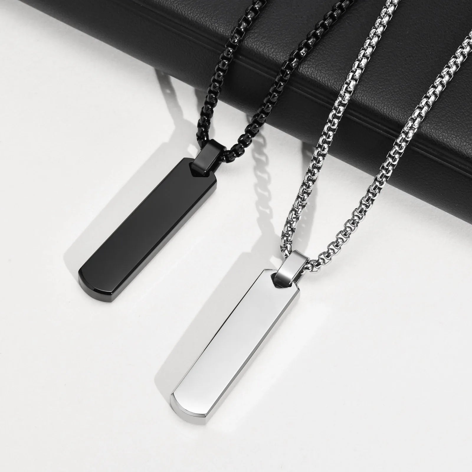 Quality Custom Stainless Steel Personalized Engraved Link Chain Pendant Necklace for Women Men Anniversary Gift Jewelry