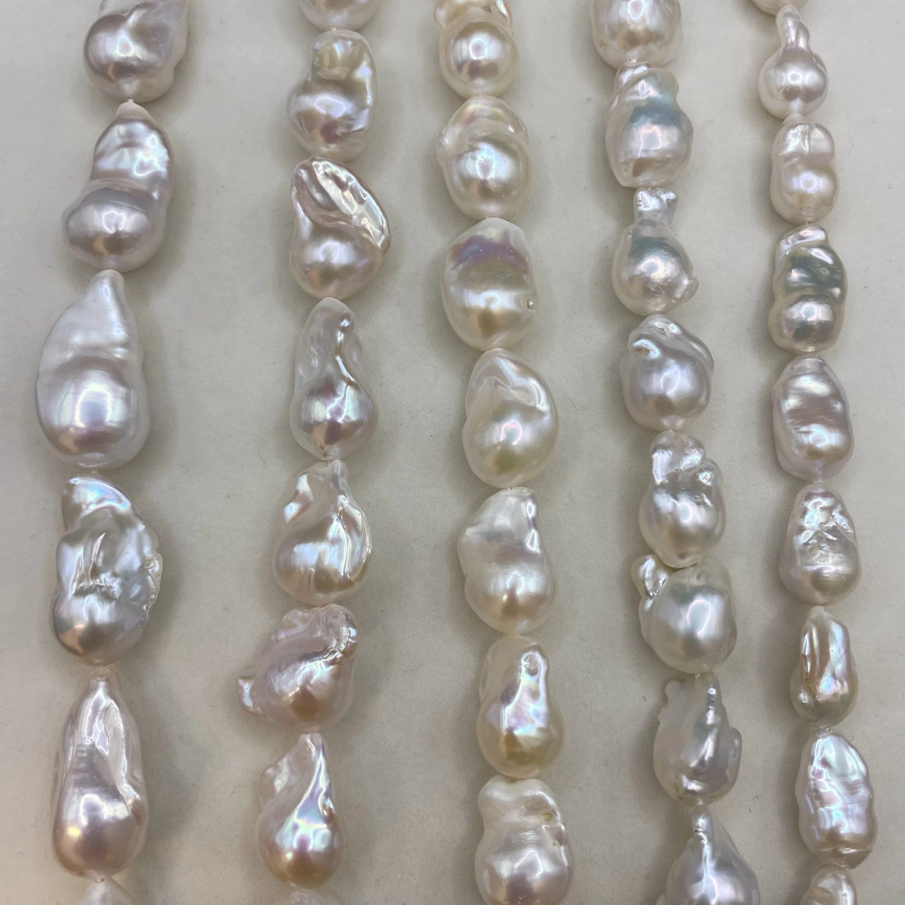 Wholesale Price Natural Freshwater Baroque Pearl String 3A 11-17mm Loose Baroque Pearl Strand for Jewelry Making