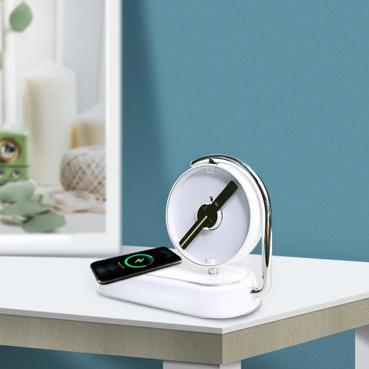 New Phone Night Lamp Qi Stand Led Light Wireless Charger Electric Ventilador Holograma Holographic Fan Display 3D Hologram Fan