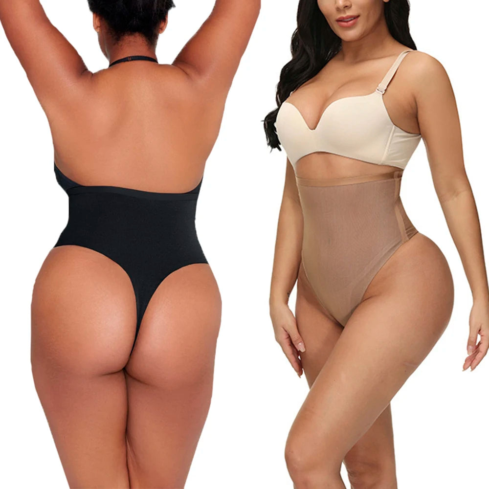 Fashion One Piece Bodysuit Panty Shorts Invisible High Rise Butt Lifter Tummy Control Shaper Thong Plus Size Spandex Seamless