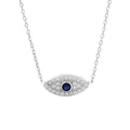 925 Sterling Silver Blue Zircon Eye Necklace Women Jewelry 18k Gold Chain Eye Pendant Necklace