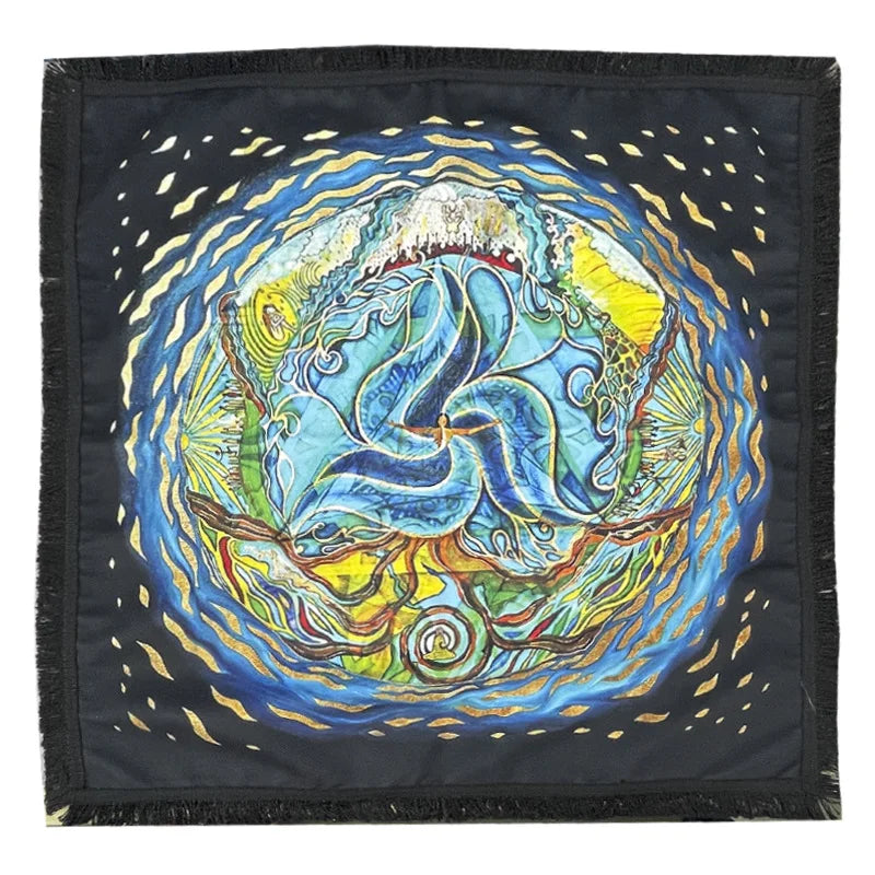 Hot Sale Witchcraft Tablecloth Velvet Divination Tarot Cards Table Cloth Altar Tapestry Tablecloth Tarot Mat with Tassel