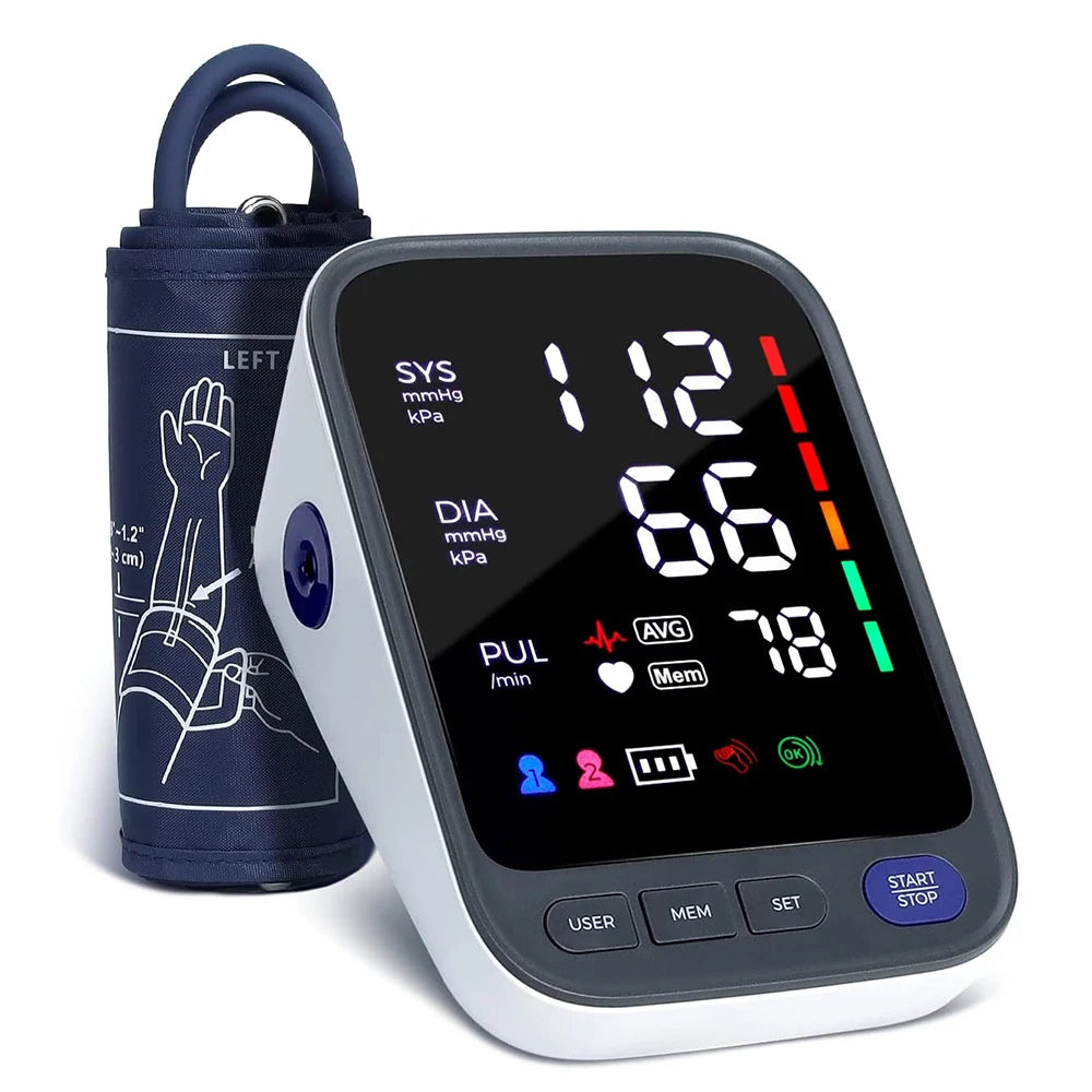 Blood Pressure Monitor Extra Large Upper Arm Cuff Digital BP Machine for Home Use