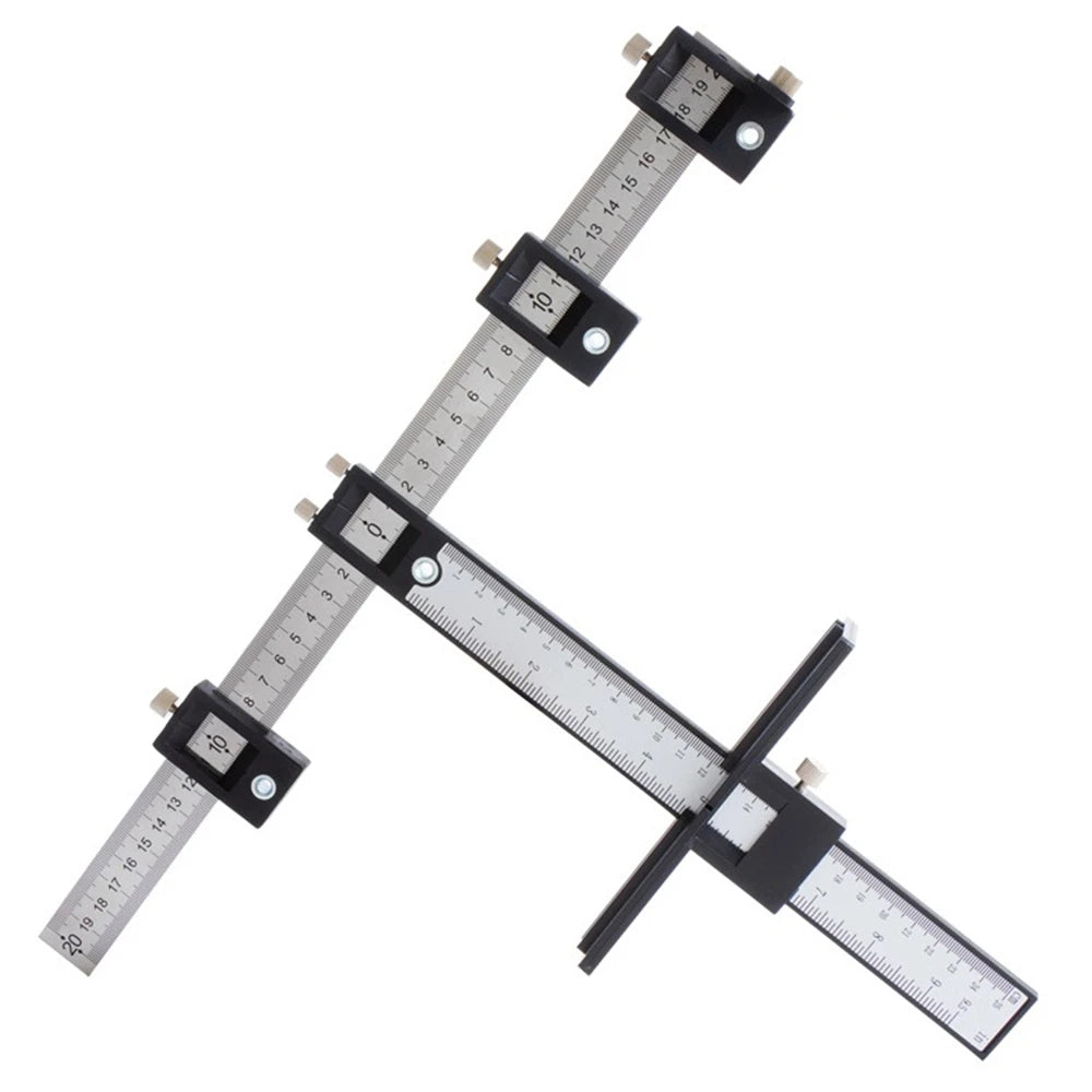 Adjustable Woodworking Carpentry Tools Aluminium Alloy Furniture Punch Locator Dowel Jig Industrial DIY Grade OEM Customized