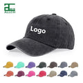 ALLCH Custom Logo Washed Soft Top Vintage Distressed Dad Hats Adjustable Denim Plain Custom Baseball Cap for Men Women