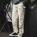 Cargo Pants Maden Men's Lumberjack Cargo Pants Retro Distressed Straight-Leg Carpenter Jeans Multi-Pockets Baggy Jeans Fall RTS
