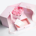 Luxury Printing Custom Design Cardboard Cake and Flowers Surprise Heart Shape Packaging Gift Flower Box