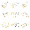 100pcs/bag Stainless Steel Gold Filled French Earring Hook Lever Back Earring Jewelry Findings Components for DIY Jewelry Making