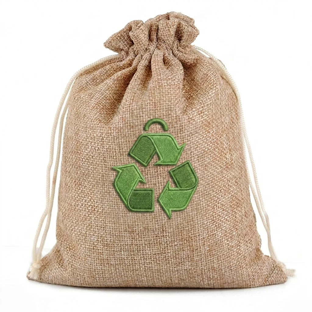 Wholesale LINNA Premium Burlap Pouch Custom Logo Soft Drawstring Reusable Jewelry Bag for Boutique Brand Packaging