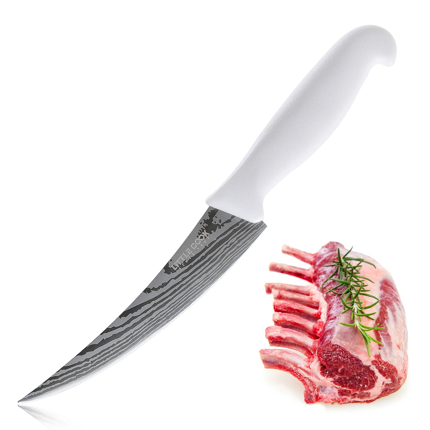 Little Cook 6-inch Stainless Steel Sharp Blade Boning Knife with Comfortable Handle Fillet Knife for Meat Cutting Fish Poultry