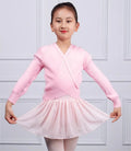 Children's pink Dance Knitted Cardigan Girls Sweater with Autumn and Winter Dance Top Ballet Cape