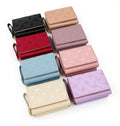 Girls Coin Clutch Purses Custom Design Short PU Leather Zipper Closure Waterproof Card Holder Wallet