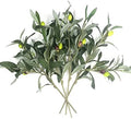 Artificial Olive Plants Branches Fake Fruits Silk Plants Branch Leaves Outside Home Garden Office Verandah Decor