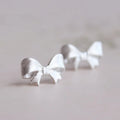 925 Sterling Silver Earrings Wholesale Bow Brushed Earrings Fashion Earrings Korean Version of Sterling Silver Jewelry